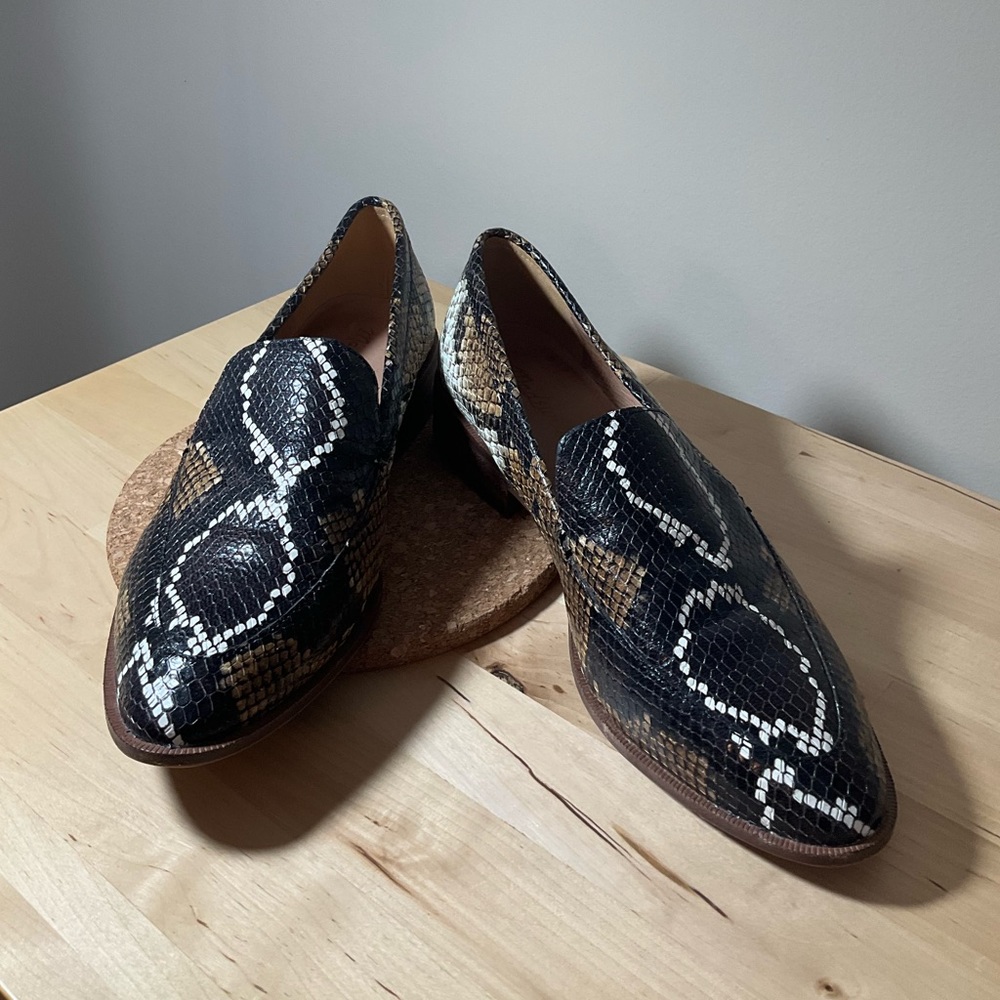 Madewell Leather Snakeskin Loafer W8.5